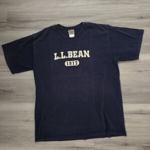 VTG 00s‎ LL Bean Classic Logo Essential T Shirt Adult Large Navy Blue